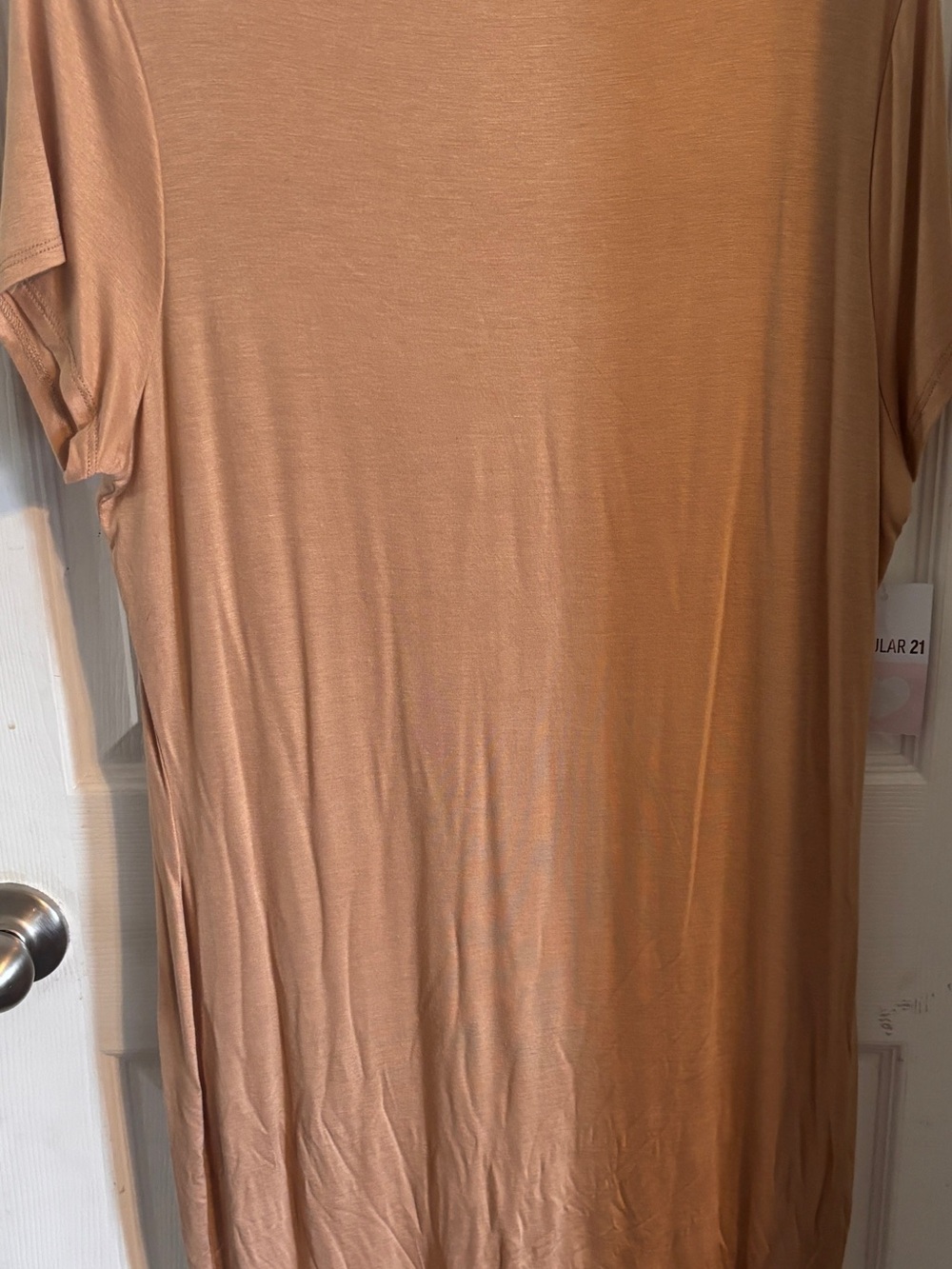 Neutral Tan Women's Short Sleeve Dress
